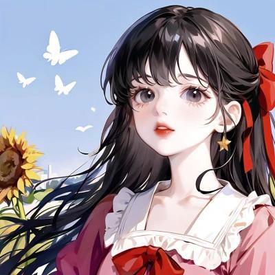 向日葵少女漫画头像图片8张