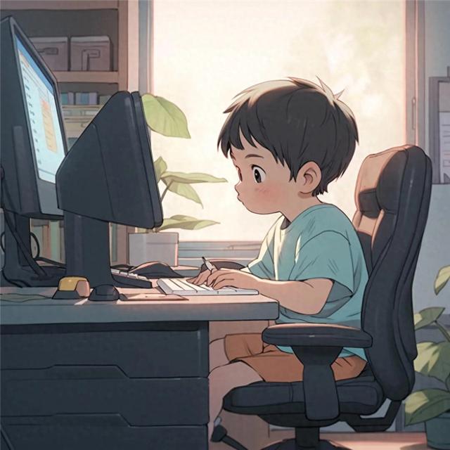 可爱动漫小孩工作头像图片精选