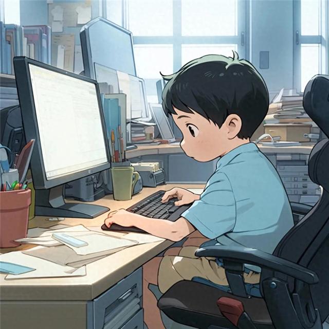 可爱动漫小孩工作头像图片精选