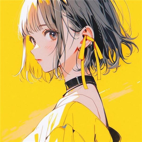 黄色系超酷动漫男女头像图片（精选11张）