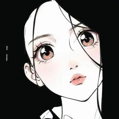 复古漫画风女生头像高清图片32张