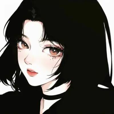 复古漫画风女生头像高清图片32张