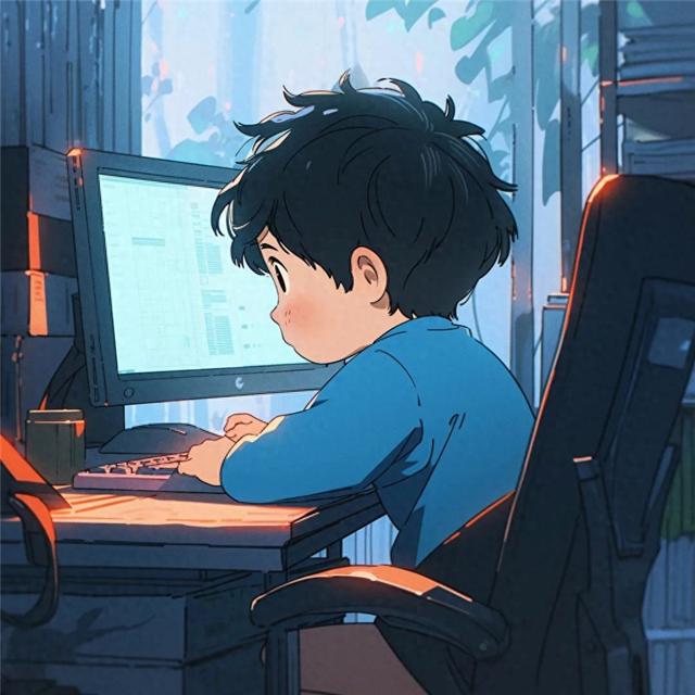 可爱动漫小孩工作头像图片精选