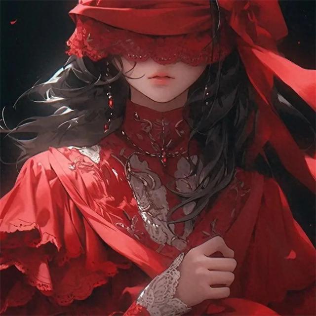 神秘蒙面女生动漫头像图片