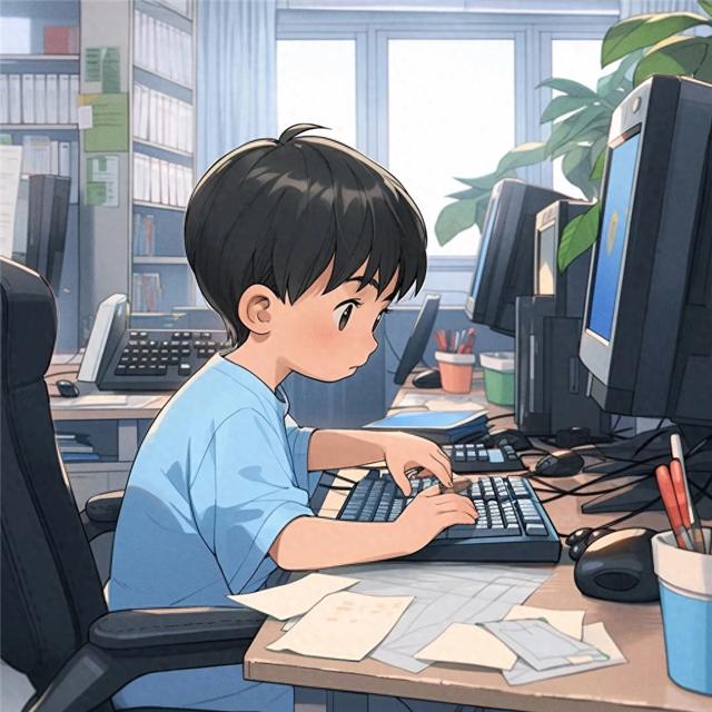 可爱动漫小孩工作头像图片精选