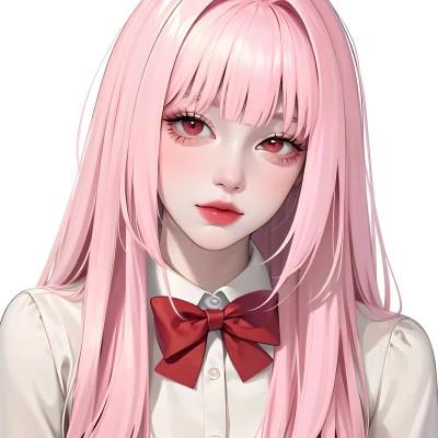 AI绘图的女生头像21张