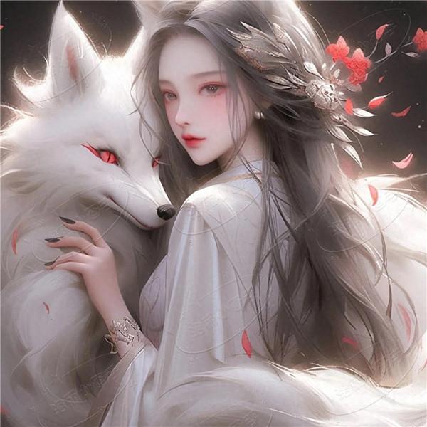 九尾狐动漫头像女生高清图片