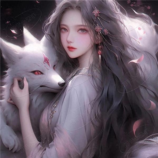 九尾狐动漫头像女生高清图片