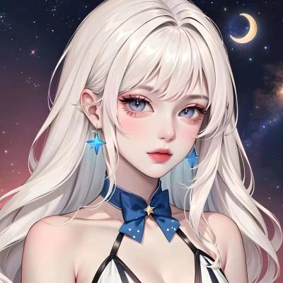 AI绘图的女生头像21张
