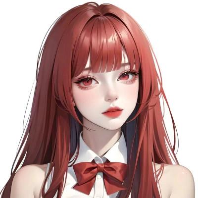 AI绘图的女生头像21张