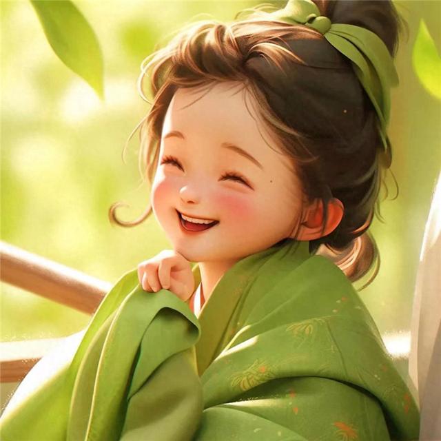 超萌治愈系微笑小女孩头像图片，微笑与好运同在