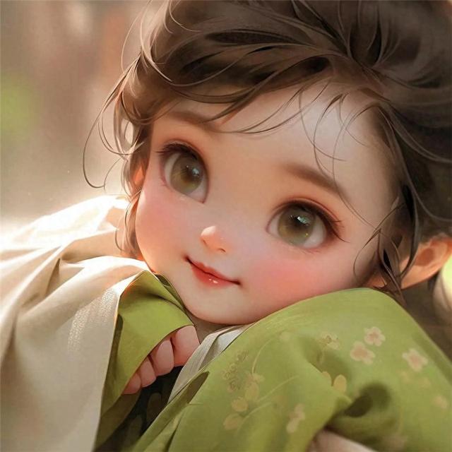 超萌治愈系微笑小女孩头像图片，微笑与好运同在