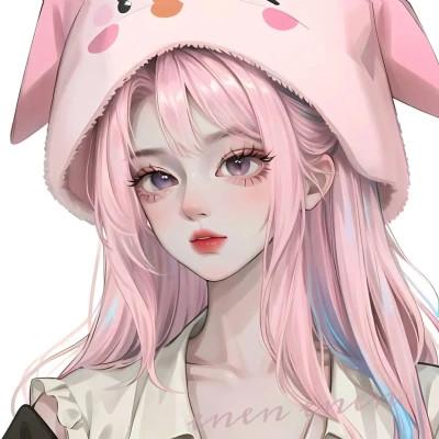 AI绘图的女生头像21张