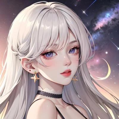 AI绘图的女生头像21张
