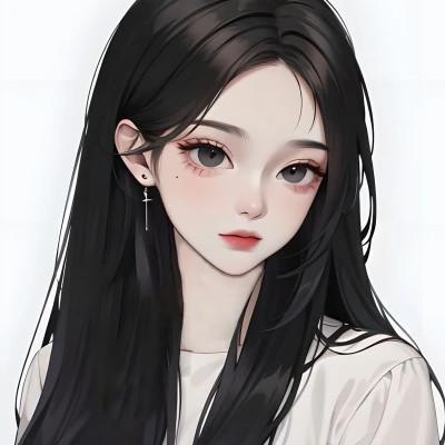AI动漫美女头像系列图片32张