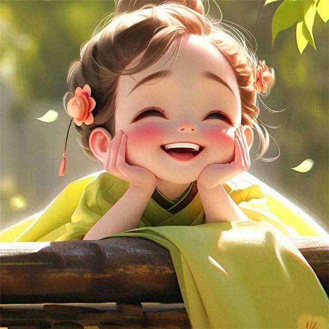 超萌治愈系微笑小女孩头像图片，微笑与好运同在