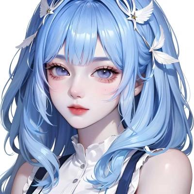 AI动漫美女头像系列图片32张