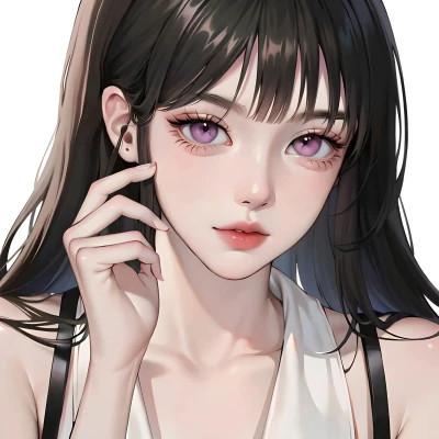 AI动漫美女头像系列图片32张