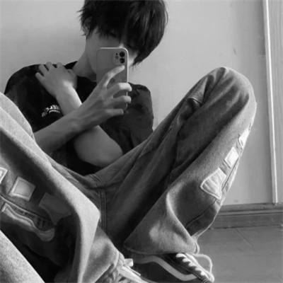 男生2023年头像黑白系列图片