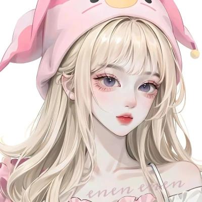 AI绘图的女生头像21张