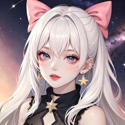 AI绘图的女生头像21张