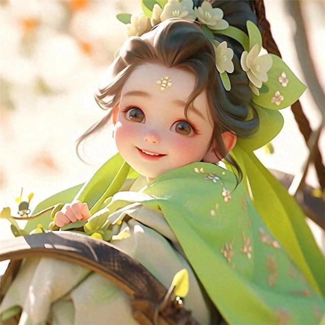 超萌治愈系微笑小女孩头像图片，微笑与好运同在