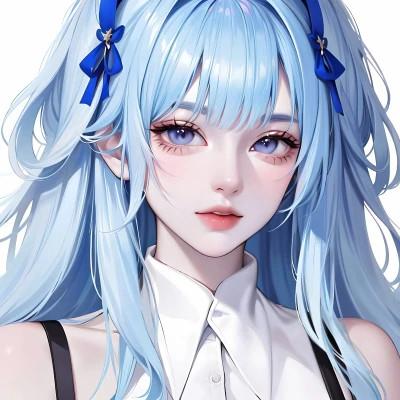 AI动漫美女头像系列图片32张