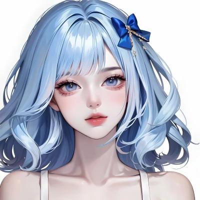 AI动漫美女头像系列图片32张
