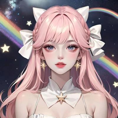 AI绘图的女生头像21张