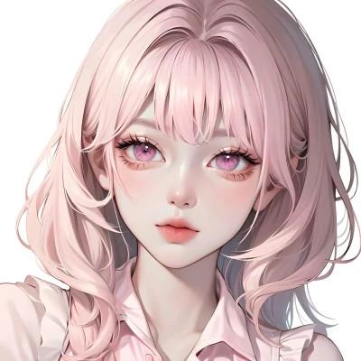 AI动漫美女头像系列图片32张