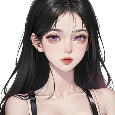 AI动漫美女头像系列图片32张