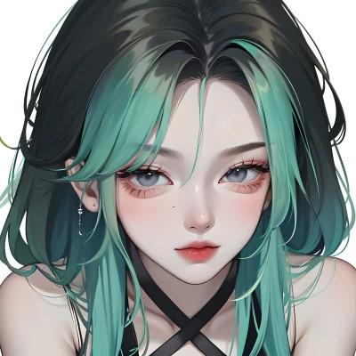 AI动漫美女头像系列图片32张
