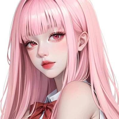 AI绘图的女生头像21张
