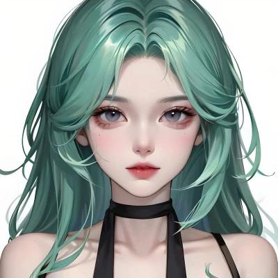 AI动漫美女头像系列图片32张
