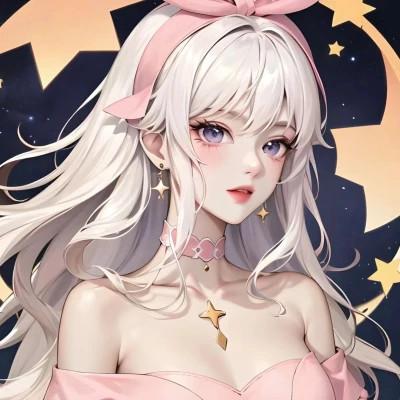 AI绘图的女生头像21张