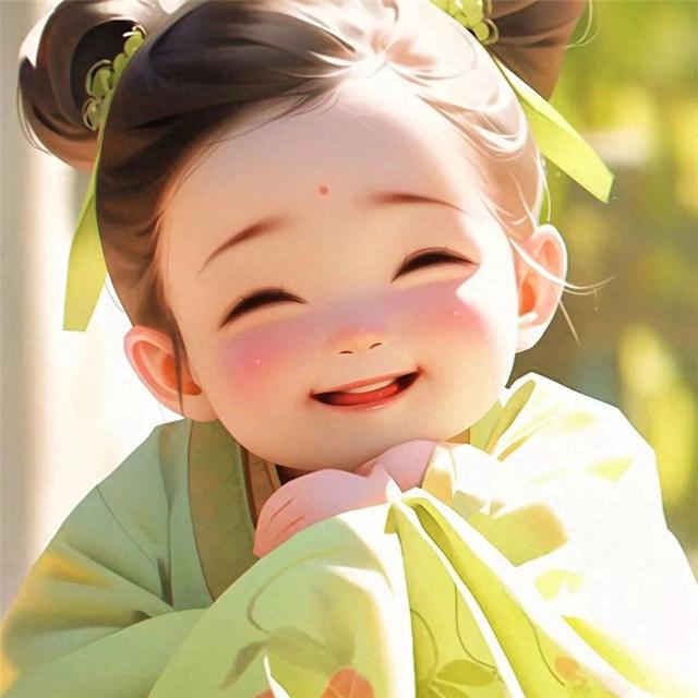 超萌治愈系微笑小女孩头像图片，微笑与好运同在