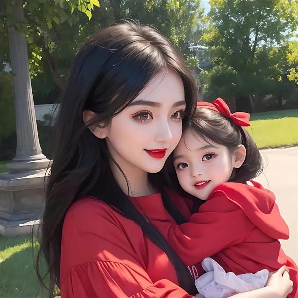 妈妈和闺女的头像图片 母亲和女儿甜蜜亲子时间