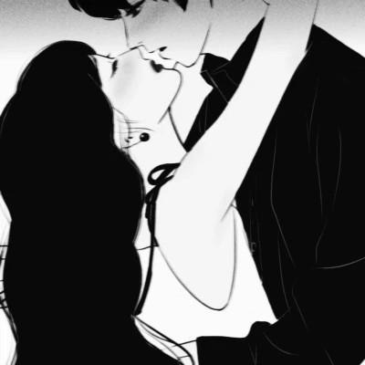 黑白漫画风情侣头像一对两张16组，简约而纯粹