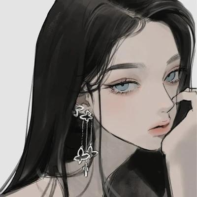 有品位的微信头像女卡通手绘32张