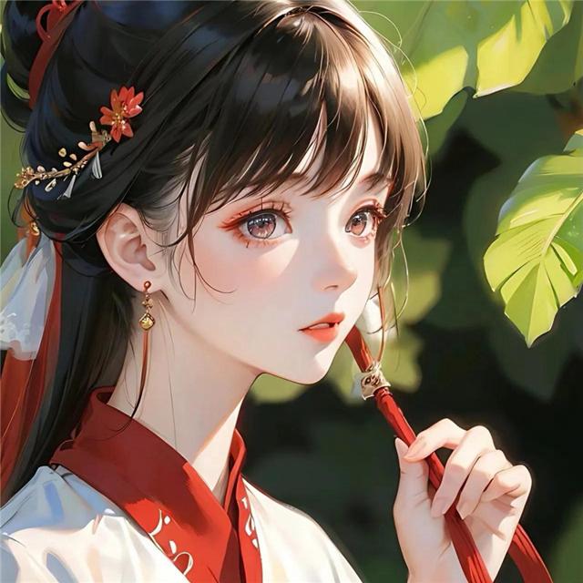 简单古风少女手绘动漫头像图片，简直是美到心扉！