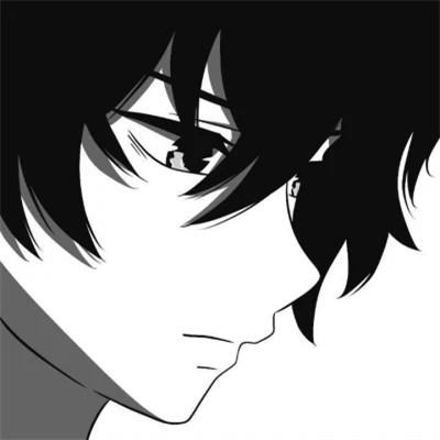 黑白漫画风情侣头像一对两张16组，简约而纯粹