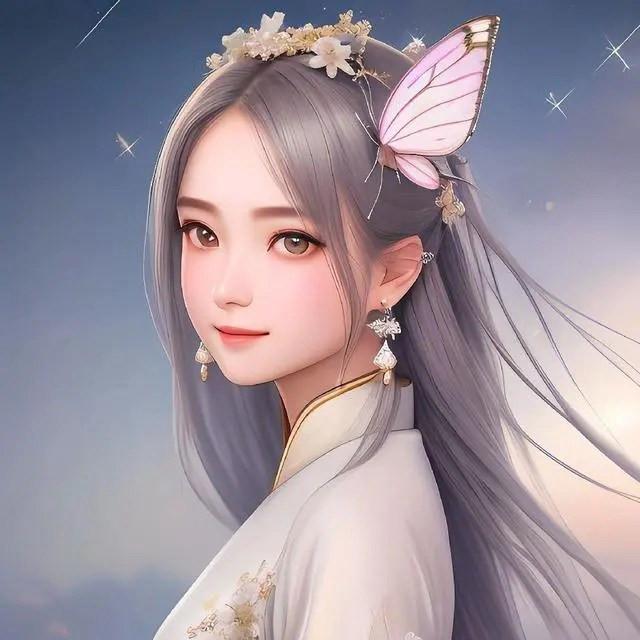 古风最美汉服AI绘画女生头像图片