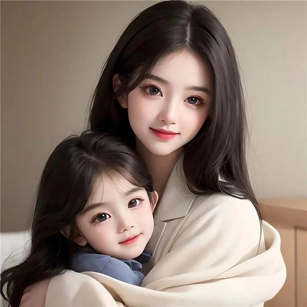 妈妈和闺女的头像图片 母亲和女儿甜蜜亲子时间