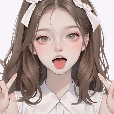 ai手绘头像女