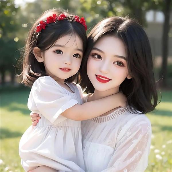 妈妈和闺女的头像图片 母亲和女儿甜蜜亲子时间
