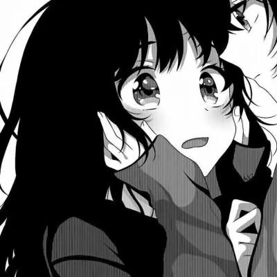 黑白漫画风情侣头像一对两张16组，简约而纯粹