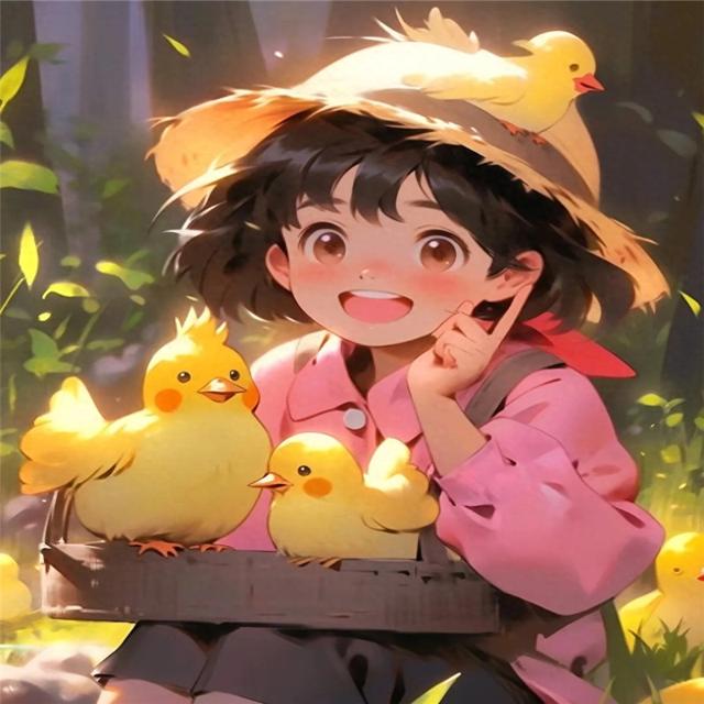 治愈系可爱小女孩比耶头像图片