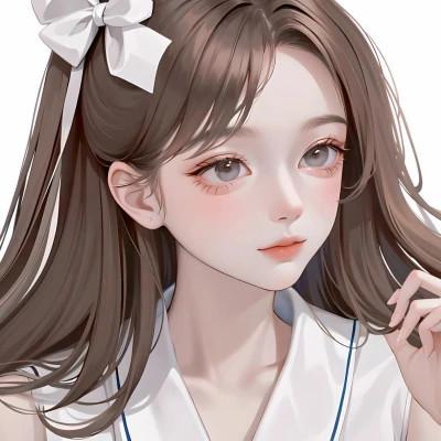 ai手绘头像女