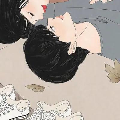 好看的不易撞动漫情侣头像23对