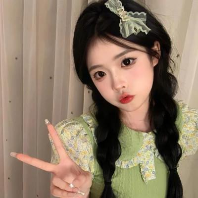 好看的绿色头像女生高清图片36张，清新透亮